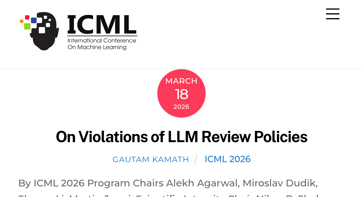 ICML — violations des règles sur l'usage des LLM en évaluation
